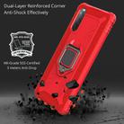 For Sony Xperia 1 II Carbon Fiber Protective Case with 360 Degree Rotating Ring Holder(Red) - 2