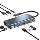 2311 8 in 1 USB-C / Type-C to USB Multifunctional Docking Station HUB Adapter - 1