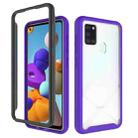For Samsung Galaxy A21s Starry Sky Solid Color Series Shockproof PC + TPU Protective Case (Purple) - 1