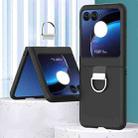 For Motorola Razr 40 Ultra Skin Feel Silicone Foldable Phone Case with Ring(Black) - 1