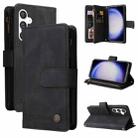 For Samsung Galaxy S23 FE 5G Skin Feel Multi-Card Wallet Zipper Leather Phone Case(Black) - 1