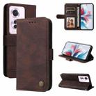 For OPPO Reno11 F Global / F25 Pro Global Skin Feel Life Tree Metal Button Leather Phone Case(Brown) - 1