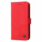 For OPPO Reno12 5G Global Skin Feel Life Tree Metal Button Leather Phone Case(Red) - 2