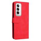 For OPPO Reno12 5G Global Skin Feel Life Tree Metal Button Leather Phone Case(Red) - 3