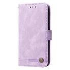 For OPPO Reno12 5G Global Skin Feel Life Tree Metal Button Leather Phone Case(Purple) - 2