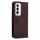 For OPPO Reno12 5G Global Skin Feel Life Tree Metal Button Leather Phone Case(Brown) - 3