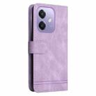 For OPPO A3x 4G / A3x 5G India Skin Feel Life Tree Metal Button Leather Phone Case(Purple) - 3