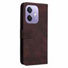 For OPPO A3x 4G / A3x 5G India Skin Feel Life Tree Metal Button Leather Phone Case(Brown) - 3