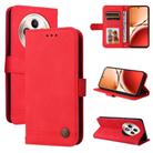 For OPPO Reno12 F 4G Skin Feel Life Tree Metal Button Leather Phone Case(Red) - 1