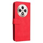 For OPPO Reno12 F 4G Skin Feel Life Tree Metal Button Leather Phone Case(Red) - 3