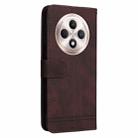 For OPPO Reno12 F 4G Skin Feel Life Tree Metal Button Leather Phone Case(Brown) - 3