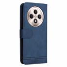 For OPPO Reno12 F 4G Skin Feel Life Tree Metal Button Leather Phone Case(Blue) - 3