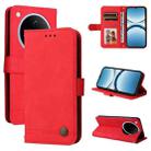 For OPPO Find X8 Skin Feel Life Tree Metal Button Leather Phone Case(Red) - 1