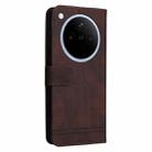 For OPPO Find X8 Skin Feel Life Tree Metal Button Leather Phone Case(Brown) - 3