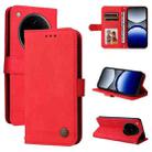 For OPPO Find X8 Pro Skin Feel Life Tree Metal Button Leather Phone Case(Red) - 1