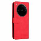 For OPPO Find X8 Pro Skin Feel Life Tree Metal Button Leather Phone Case(Red) - 3