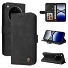 For OPPO Find X8 Pro Skin Feel Life Tree Metal Button Leather Phone Case(Black) - 1