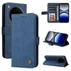 For OPPO Find X8 Pro Skin Feel Life Tree Metal Button Leather Phone Case(Blue) - 1