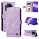 For OPPO A5 Pro China Skin Feel Life Tree Metal Button Leather Phone Case(Purple) - 1