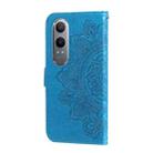 For OPPO K12x Seven-petal Flowers Embossing Leather Phone Case(Blue) - 3