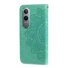 For OPPO K12x Seven-petal Flowers Embossing Leather Phone Case(Green) - 3