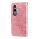 For OPPO K12x Seven-petal Flowers Embossing Leather Phone Case(Rose Gold) - 3