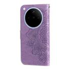 For OPPO Find X8 Seven-petal Flowers Embossing Leather Phone Case(Light Purple) - 3