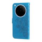 For OPPO Find X8 Seven-petal Flowers Embossing Leather Phone Case(Blue) - 3