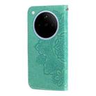 For OPPO Find X8 Seven-petal Flowers Embossing Leather Phone Case(Green) - 3