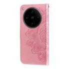 For OPPO Find X8 Pro Seven-petal Flowers Embossing Leather Phone Case(Rose Gold) - 3