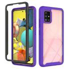 For Samsung Galaxy A51 5G Starry Sky Solid Color Series Shockproof PC + TPU Protective Case (Purple) - 1