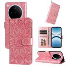 For OPPO Find X8 Embossed Sunflower Leather Phone Case(Rose Gold) - 1
