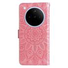 For OPPO Find X8 Embossed Sunflower Leather Phone Case(Rose Gold) - 3