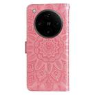 For OPPO Find X8 Pro Embossed Sunflower Leather Phone Case(Rose Gold) - 3