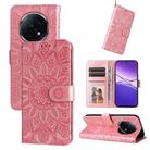 For OPPO A5 Pro China Embossed Sunflower Leather Phone Case(Rose Gold) - 1