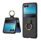 For Motorola Razr 40 Ultra GKK Ultra-thin PC Ring Holder Phone Case(Black) - 1