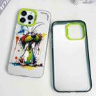 For iPhone 12 Pro Double Layer Color Silver Series Animal Oil Painting Phone Case(Dance Dog) - 5