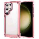 For Samsung Galaxy S22 Ultra 5G Skin Feel TPU + PC Phone Case(Transparent Pink) - 1