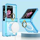 For Samsung Galaxy Z Flip6 GKK MagSafe Airbag Hinge Shockproof Phone Case with Ring Holder(Blue) - 1