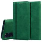 For Samsung Galaxy S20 Plus Frosted Business Magnetic Horizontal Flip PU Leather Case with Holder & Card Slot & Lanyard(Green) - 1