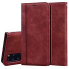 For Samsung Galaxy S20 Plus Frosted Business Magnetic Horizontal Flip PU Leather Case with Holder & Card Slot & Lanyard(Brown) - 1