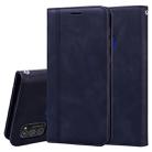 For Samsung Galaxy M21 Frosted Business Magnetic Horizontal Flip PU Leather Case with Holder & Card Slot & Lanyard(Black) - 1