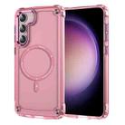 For Samsung Galaxy S23 5G Skin Feel TPU + PC MagSafe Magnetic Phone Case(Transparent Pink) - 1
