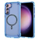 For Samsung Galaxy S22+ 5G Skin Feel TPU + PC MagSafe Magnetic Phone Case(Transparent Blue) - 1