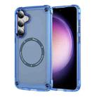 For Samsung Galaxy S24 5G Skin Feel TPU + PC MagSafe Magnetic Phone Case(Transparent Blue) - 1