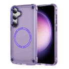 For Samsung Galaxy S24 5G Skin Feel TPU + PC MagSafe Magnetic Phone Case(Transparent Purple) - 1