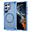 For Samsung Galaxy S25 Ultra 5G Skin Feel TPU + PC MagSafe Magnetic Phone Case(Transparent Blue) - 1