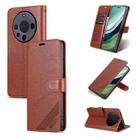 For Huawei Mate 60 Pro AZNS Sheepskin Texture Flip Leather Phone Case(Brown) - 1