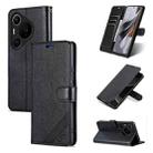 For Huawei Pura 70 Pro / 70 Pro+ AZNS Sheepskin Texture Flip Leather Phone Case(Black) - 1