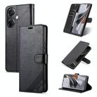 For OPPO K11 5G AZNS Sheepskin Texture Flip Leather Phone Case(Black) - 1
